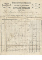 FACTURE  EDOUARD NORMAND - TRAITEMENT DE MINERAIS -NANTES - ANNEE 1873- AFFRANCHIE N° 60 CAD NANTES  2602 - 1800 – 1899