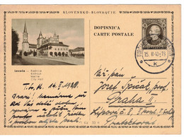 Hlinka 1,2K Levoča - Trenčiansky Sväty Martin 1940 - Postcards