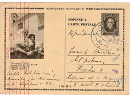 Hlinka 1,2K Slovenky Pri Kostole - Harmanec 1941 - Postales
