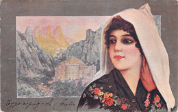 Fantaisies - Type Espagnol Catalans - EDit. N. Coll Salieti - Femme Couverte - Colorisé - Carte Postale Ancienne - Femmes