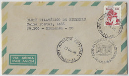 Brazil 1978 Cover Sent From Fortaleza To Blumenau Stamp Coffee Picker Stamp School Of Agronomy Of Ceará Architecture - Lettres & Documents