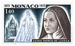 32691 MNH MONACO 1973 CENTENARIO DEL NACIMIENTO DE SANTA TERESA DEL NIÑO JESUS - Otros & Sin Clasificación