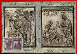 VATICANO VATIKAN VATICAN 1999 APERTURA PORTA SANTA SAN PIETRO SAINT PETER OPENING HOLY DOOR ANNO DOMINE MM MAXIMUM CARD - Covers & Documents