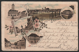 Erding, Colour Litho, Mailed 1899, Creased Corners - Erding