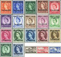 696786 MNH TANGER. Ocupación Britanica 1957 SERIE BASICA - Britse Bezetting MEF