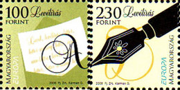 250130 MNH HUNGRIA 2008 EUROPA CEPT 2008 CARTAS - Usati