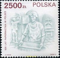 168796 MNH POLONIA 1991 500 ANIVERSARIO DE LA INDUSTRIA PAPELERA POLACA - Non Classés