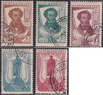 694187 USED UNION SOVIETICA 1937 CENTENARIO DE LA MUERTE DE A. PUSCHKIN (1799-1837) - Collections