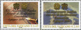 160503 MNH VATICANO 2005 20 ANIVERSARIO DEL ACUERDO CON LA SANTA SEDE - Oblitérés