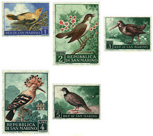 644125 HINGED SAN MARINO 1960 AVES - Gebraucht