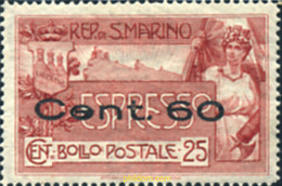 360008 HINGED SAN MARINO 1923 PRO CRUZ ROJA ITALIANA - Usados