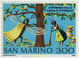 93182 MNH SAN MARINO 1982 CENTENARIO DE LA CAJA DE AHORROS - Used Stamps