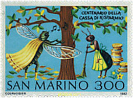 93182 MNH SAN MARINO 1982 CENTENARIO DE LA CAJA DE AHORROS - Usati