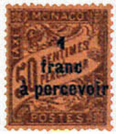 345144 HINGED MONACO 1925 CIFRAS - Other & Unclassified