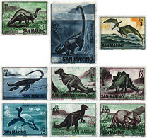 97835 MNH SAN MARINO 1965 FAUNA PREHISTORICA - Used Stamps