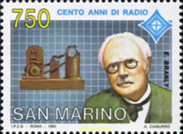 141441 MNH SAN MARINO 1993 100 AÑOS DE RADIO - Usados