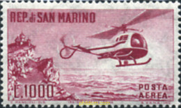 140753 MNH SAN MARINO 1961 HELICOPTERO BELL 47J - Usados