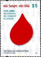 264788 MNH ARGENTINA 2011 DIA MUNDIAL DE DONANTES DE SANGRE - Used Stamps