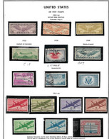 Beau Lot  De 16 Timbres Neufs**/*/obl ( P.A )  Des Etats- Unis, Année 1927/1944 - 1b. 1918-1940 Nuevos