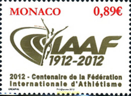 289344 MNH MONACO 2012 FEDERACION INTERNACIONAL DE ATLETISMO - Sonstige & Ohne Zuordnung