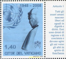 688550 MNH VATICANO 2008 VISITA DEL PAPA BENEDICTO XVI A LA ONU - Gebraucht