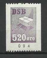 DENMARK Dänemark Railway Packet Stamp Eisenbahn Paketmarke 520 öre MNH - Parcel Post