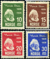 101837 HINGED NORUEGA 1928 CENTENARIO DEL NACIMIENTO DE HENRIK IBSEN - Storia Postale