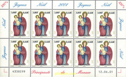 8682 MNH MONACO 2001 NAVIDAD - Andere & Zonder Classificatie