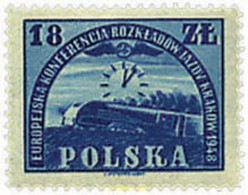 57104 MNH POLONIA 1948 CONFERENCIA EUROPEA DE HORARIOS FERROVIARIOS - Non Classificati