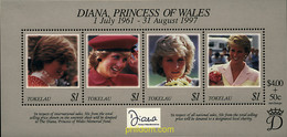 90307 MNH TOKELAU 1998 HOMENAJE A LA PRINCESA DIANA DE GALES - Tokelau