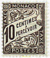 345142 HINGED MONACO 1909 CIFRAS - Autres & Non Classés