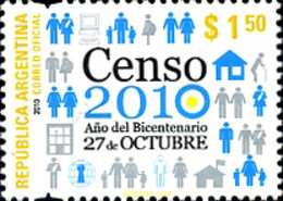 254467 MNH ARGENTINA 2010 CENSO DE LA POBLACION Y DEL HABITAT - Gebruikt