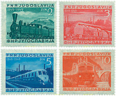 669948 MNH YUGOSLAVIA 1949 CENTENARIO DEL FERROCARRIL YUGOSLAVO - Colecciones & Series