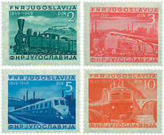 669948 MNH YUGOSLAVIA 1949 CENTENARIO DEL FERROCARRIL YUGOSLAVO - Lots & Serien