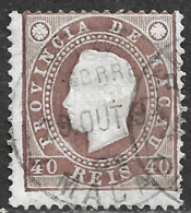 Macau Macao – 1887 King Luis 40 Réis Used Stamp - Oblitérés