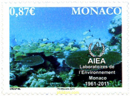 259433 MNH MONACO 2011 CINCUENTENARIO DE LA PRESENCIA DE LA AGENCIA INTERNACIONAL DE ENERGIA ATOMICA - Otros & Sin Clasificación