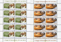 337234 MNH VATICANO 2013 VIAJES DEL PAPA BENEDICTO XVI - Usati