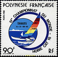 43609 MNH POLINESIA FRANCESA 1982 4 CAMPEONATOS DEL MUNDO DE VELEROS - Gebruikt