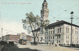 City Hall And Main Street, Worcester, Massachusetts - Worcester