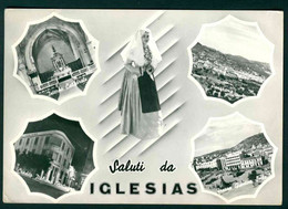 CLT033 - SALUTI DA IGLESIAS 4 VEDUTE 1950 CIRCA - Iglesias