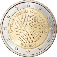 Latvia, 2 Euro, Présidence De L'UE, 2015, SPL, Bi-Metallic, KM:New - Lettland