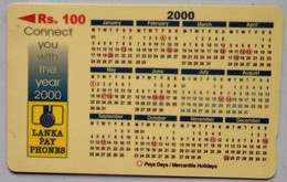 Sri Lanka Rs100 " Year 2000 Calendar " - Sri Lanka (Ceilán)