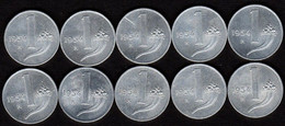 1954 Italia, Lotto 10 Pezzi 1 Lira Cornucopia, Buona Qualità - 1 Lira