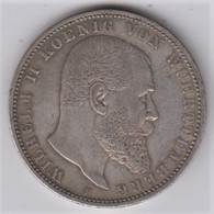 ALLEMAGNE - WURTTEMBERG -  5 Mark 1907 - 2, 3 & 5 Mark Silver