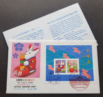 Japan Chinese New Year Of The Rabbit 1999 Lunar Zodiac (FDC) *see Scan - Lettres & Documents