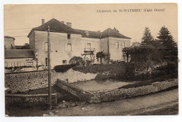 CPA    87   SAINT MATHIEU   1924    CHATEAU  COTE OUEST - Saint Mathieu