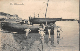 ¤¤  -   CANCALE    -   Fillettes Et Garçons Au Bain    -  Bateau De Pêche    -  ¤¤ - Cancale