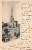 St Aubin De Baubigné * 1903 * La Place , Attelage De Boeufs , L'église Et Son Clocher * Villageois - Autres & Non Classés