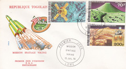 Togo FDC 1976 PA 289-91 Espace Mission Spatiale Viking Sur Mars - Africa