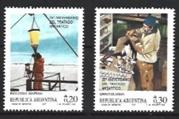 ARGENTINE. N°1557-8 De 1987. Traité Antarctique/Ornithologie/Biologie Marine. - Trattato Antartico